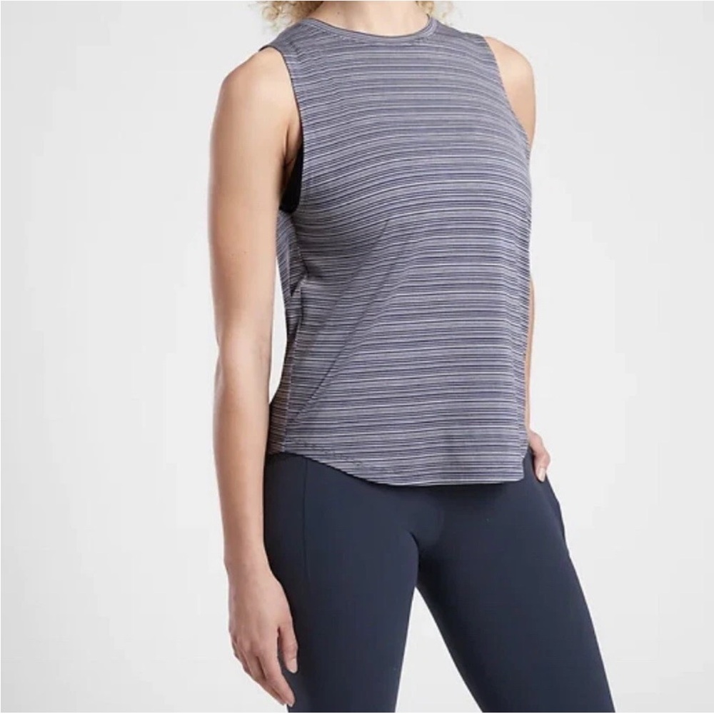 Athleta Cloudlite Striped Muscle Tank NWT